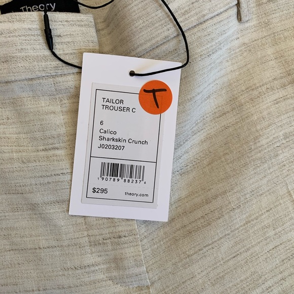 NWT Theory Tailor Sharskin Cropped Ankle Trousers - Picture 4 of 10